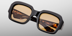 Jacques Marie Mage Evelyn Monday Monday Rechteckige Luxussonnenbrille mit schwarzem Rahmen