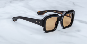 Jacques Marie Mage Evelyn Monday Monday Rechteckige Luxussonnenbrille mit schwarzem Rahmen