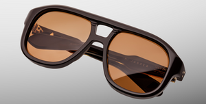 Jacques Marie Mage Jasper | Walnut Aviator Luxussonnenbrille mit braunem Rahmen