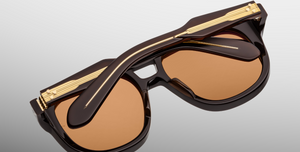 Jacques Marie Mage Jasper | Walnut Aviator Luxussonnenbrille mit braunem Rahmen