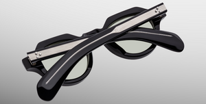 Jacques Marie Mage Kellerman Cobra runde Luxussonnenbrille mit schwarzem Rahmen