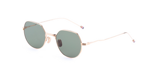 Thom Browne 935A | 710 Luxussonnenbrille mit goldenem Rahmen und grünen Gläsern