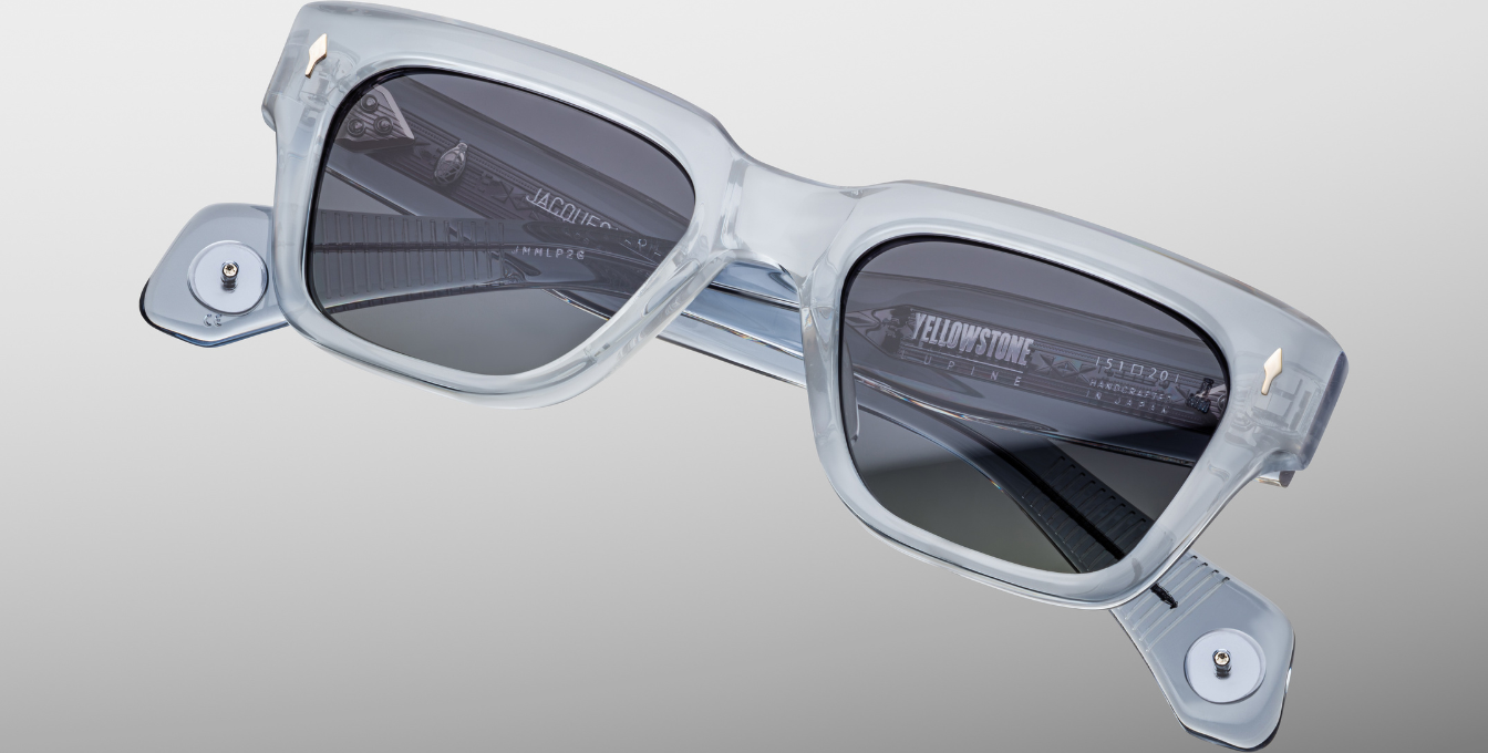 Jacques Marie Mage Lupine | Yellowstone VI | Lupine Luxussonnebrille mit hellblauem Rahmen und blauen Gläsern