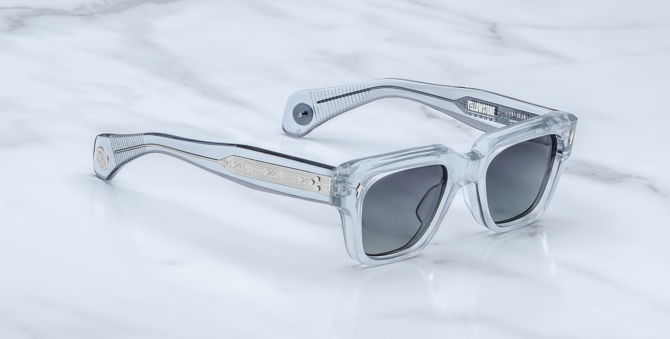 Jacques Marie Mage Lupine | Yellowstone VI | Lupine Luxussonnebrille mit hellblauem Rahmen und blauen Gläsern