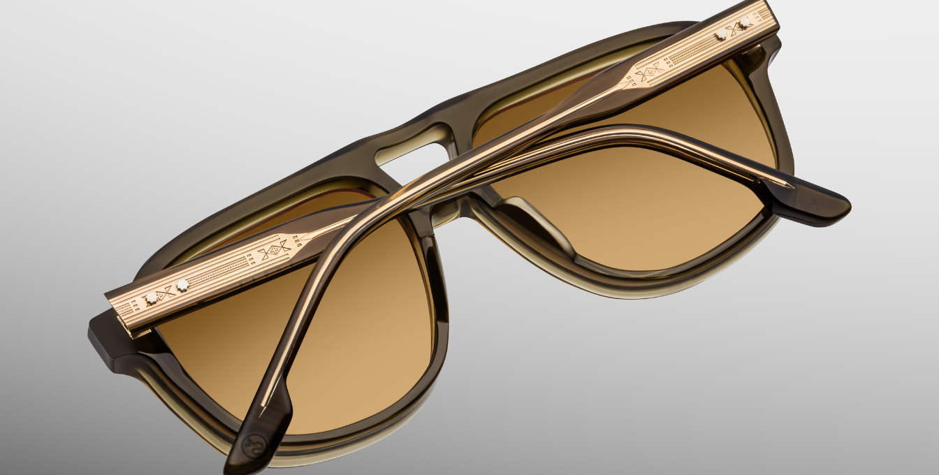 Jacques Marie Mage Cougar | Yellowstone VI | Cougar Luxussonnenbrille mit grünem Rahmen und grünen Gläsern