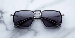 Jacques Marie Mage GT-R Armour Sonnenbrille in Schwarz und Grau - limitierte, handgefertigte Luxusbrille