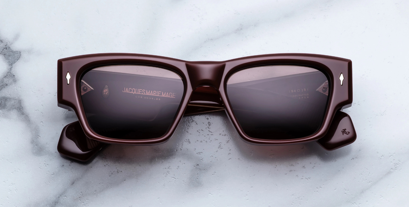 Jacques Marie Mage Zimmerman Sonnenbrille in Bordeaux Empire