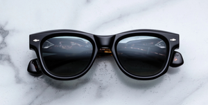 Jacques Marie Mage - Muhammed Ali Kollektion - Runde Kinshansa Noir Sonnenbrille in Schwarz - limitierte, handgefertigte Luxusbrille aus Japan