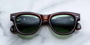 Jacques Marie Mage - Muhammed Ali Kollektion - Kinshansa Zoltar Sonnenbrille in Braun - limitierte, handgefertigte Luxusbrille aus Japan