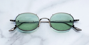 Jacques Marie Mage Violet | Antique Silver Sonnenbrille in Silber - limitierte, handgefertigte Luxusbrille in Oval