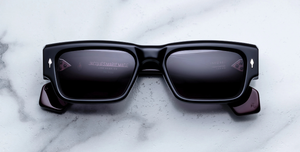 Jacques Marie Mage Engel | Bloodstone Sonnenbrille in Schwarz - limitierte, handgefertigte Luxusbrille aus Japan