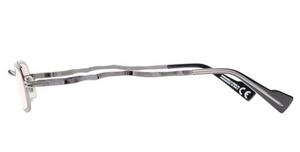 Kuboraum Z18 GM eckige Sonnenbrille it silbernem Rahmen und pinken Gläsern
