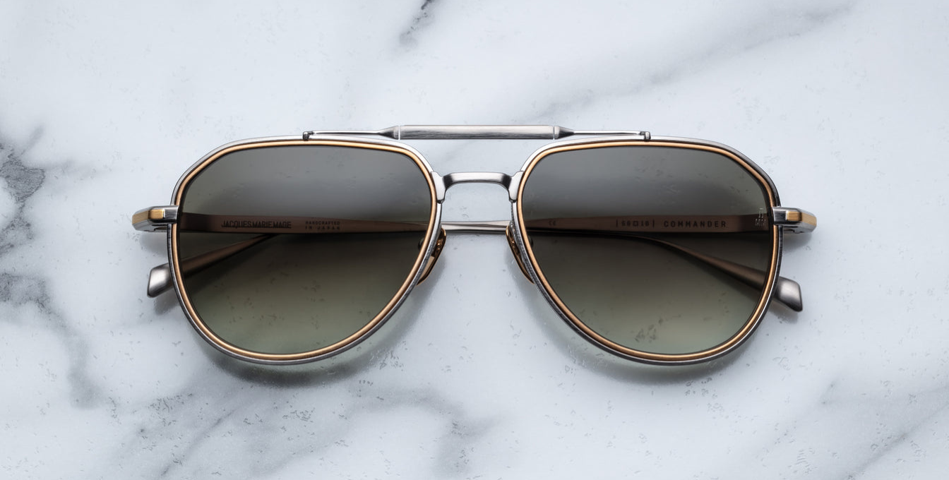 Jacques Marie Mage Commander Silver luxury sunglasses - handmade Jacques Marie Mage Commander Silver luxury sunglasses - handmade