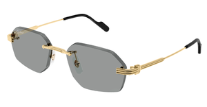 Cartier CT0616S | 004 Rahmenlose Luxus-Sonnebrille in Gold mit grauen Gläsern