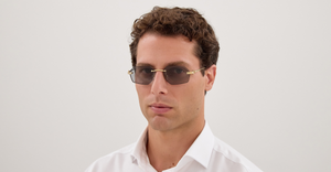 Cartier CT0616S | 004 Rahmenlose Luxus-Sonnebrille in Gold mit grauen Gläsern
