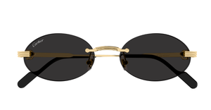 Cartier CT0615S | 006 Rahmenlose Luxus-Sonnebrille in Gold mit grauen Gläsern
