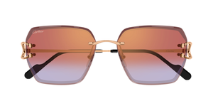 Cartier CT0466S 005 - Eckige Luxussonnenbrille hergestellt in Frankreich in Gold
