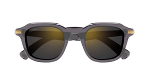 Cartier CT0536S | 003 runde Sonnenbrille mit grauenm Rand und grauen Gläsern