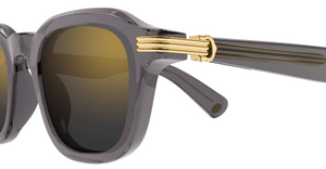 Cartier CT0536S | 003 runde Sonnenbrille mit grauenm Rand und grauen Gläsern