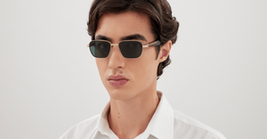 Cartier CT0538S 002 Rahmenlose Luxus-Sonnebrille in gold mit grünen verspiegelten Gläsern