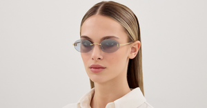 Cartier CT0592S 004 Rahmenlose Luxus-Sonnebrille in Gold mit grünen Gläsern