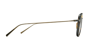 DITA Artoa.27x A-02 | Black Iron, Dark Tortoise, Antique Yellow Gold - Luxussonnenbrille in Silber mit grünen Gläsern