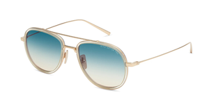 DITA Artoa.79x A-01 | White Gold - Crystal Clear Luxussonnenbrille in Gold mit rosa-blauen Gläsern