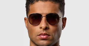 DITA Artoa.79x | Matte Champagne - Desert Abalone Luxussonnebrille in Gold mit braunen Glsäern