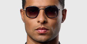 DITA Artoa.27x A-03 | White Gold - Black - Luxussonnenbrille in Weißgold und braunen Gläsern