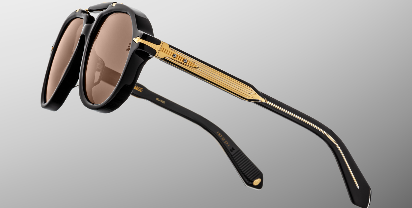 Jacques Marie Mage 1991 Eclipse 2 Sonnenbrille in Schwarz- limitierte, handgefertigte Luxusbrille