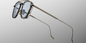 Jacques Marie Mage 1992 Antique Gunmetal Sonnenbrille in Silber - limitierte, handgefertigte Luxusbrille