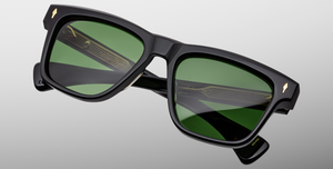 Jacques Marie Mage Lankaster Venom - Luxussonnenbrille mit schwarzem Rahmen und grünen Gläsern