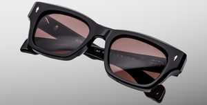 JMM Dealan 53 Willow - Luxussonnenbrille in Schwarz in Braun in limitierter Auflage, handgefertigt in Japan