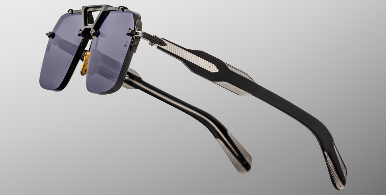 Jacques Marie Mage Silverton Raven luxury sunglasses in silver