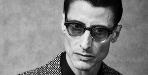 Jacques Marie Mage Clemens Hickory - Luxussonnenbrille, handgemacht in Japan mit braunem Bügel und türkisen Gläsern