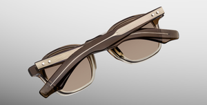 Jacques Marie Mage Zephirin 47 Lescot Sonnenbrille in Braun - limitierte, handgefertigte Luxusbrille