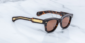 Jacques Marie Mage - Muhammed Ali Kollektion - Kinshansa Agar Sonnenbrille in Braun - limitierte, handgefertigte Luxusbrille aus Japan