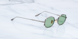 Jacques Marie Mage Violet | Antique Silver Sonnenbrille in Silber - limitierte, handgefertigte Luxusbrille in Oval