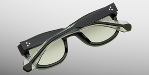 Jacques Marie Mage Amilcar Borneo Sonnenbrille in Schwarz - limitierte, handgefertigte Luxusbrille mit runder Form
