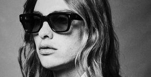 Jacques Marie Mage Fellini Walnut Sonnenbrille in Braun - Eckige, limitierte, handgefertigte Luxusbrille