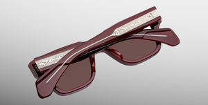 Jacques Marie Mage Fellini Bordeaux Empire Sonnenbrille in Rot - limitierte, handgefertigte Luxusbrille