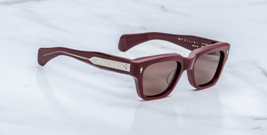 Jacques Marie Mage Fellini Bordeaux Empire Sonnenbrille in Rot - limitierte, handgefertigte Luxusbrille