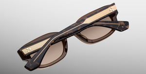Rechteckige Jacques Marie Mage Whiskeyclone Tawny - Luxussonnenbrille mit braunem Rahmen und braunen Gläsern