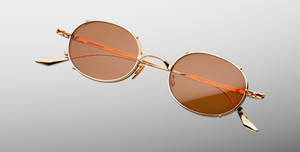 Ovale Jacques Marie Mage Violet | Darjeeling Sonnenbrille in Gold & Silber - limitierte, handgefertigte Luxusbrille