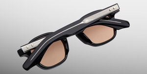Runde Jacques Marie Mage Zephirin Brun Sonnenbrille in Schwarz - limitierte, handgefertigte Luxusbrille aus Japan