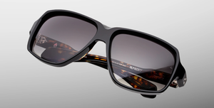 Eckige Jacques Marie Mage Skeleton Bay | Bunker77 | Noir - Luxussonnenbrille mit schwarzem Rahmen und schwarzen Gläsern