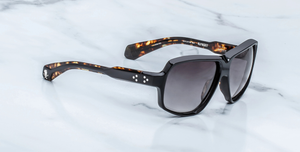 Eckige Jacques Marie Mage Skeleton Bay | Bunker77 | Noir - Luxussonnenbrille mit schwarzem Rahmen und schwarzen Gläsern