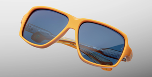 Jacques Marie Mage Skeleton Bay | Bunker77 | Talbot - Luxussonnenbrille mit gelbem Rahmen und blauen Gläsern