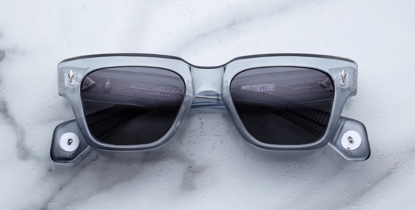 Jacques Marie Mage Lupine | Yellowstone VI | Lupine Luxussonnebrille mit hellblauem Rahmen und blauen Gläsern