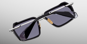 Jacques Marie Mage GT-R Armour Sonnenbrille in Schwarz und Grau - limitierte, handgefertigte Luxusbrille